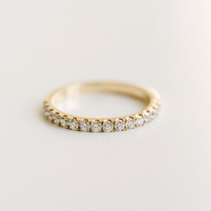 1.50 TCW Round Half Eternity Lab Grown Diamond Wedding Band