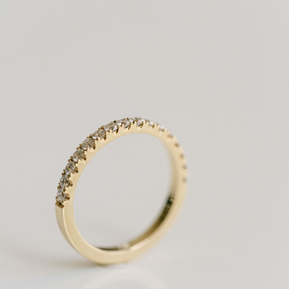 1.50 TCW Round Half Eternity Lab Grown Diamond Wedding Band