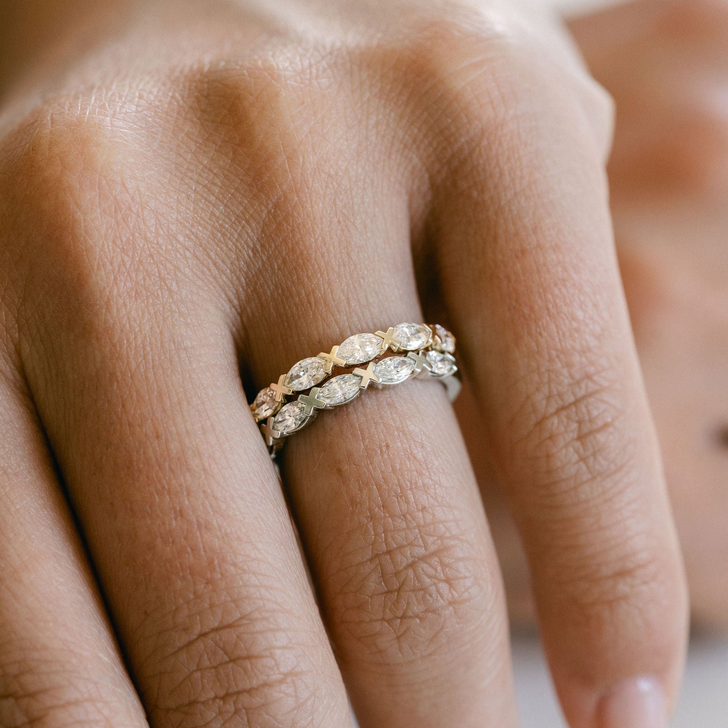 0.15 TCW Round Milgrain Lab Grown Diamond Wedding Band