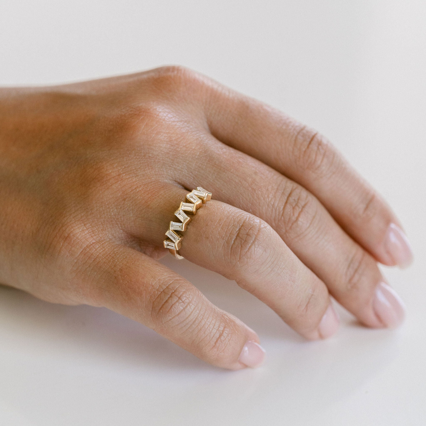 0.15 TCW Round Milgrain Lab Grown Diamond Wedding Band