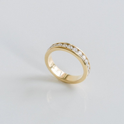 2.60 TCW Round Channel Set Lab Grown Diamond Wedding Band