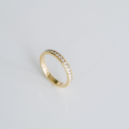 0.50 TCW Round Channel Set Lab Grown Diamond Wedding Band