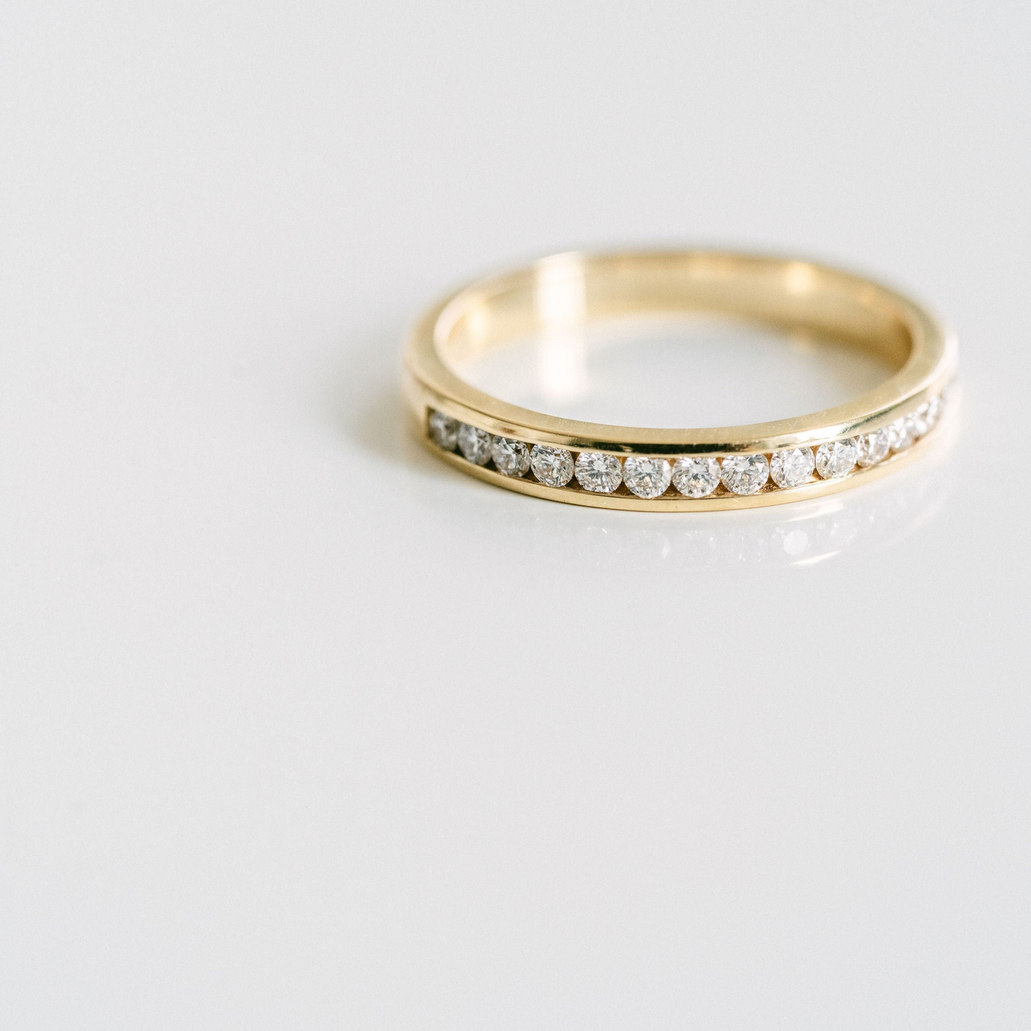 0.15 TCW Round Milgrain Lab Grown Diamond Wedding Band