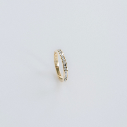 1.00 TCW Baguette & Round Channel Set Lab Grown Diamond Wedding Band