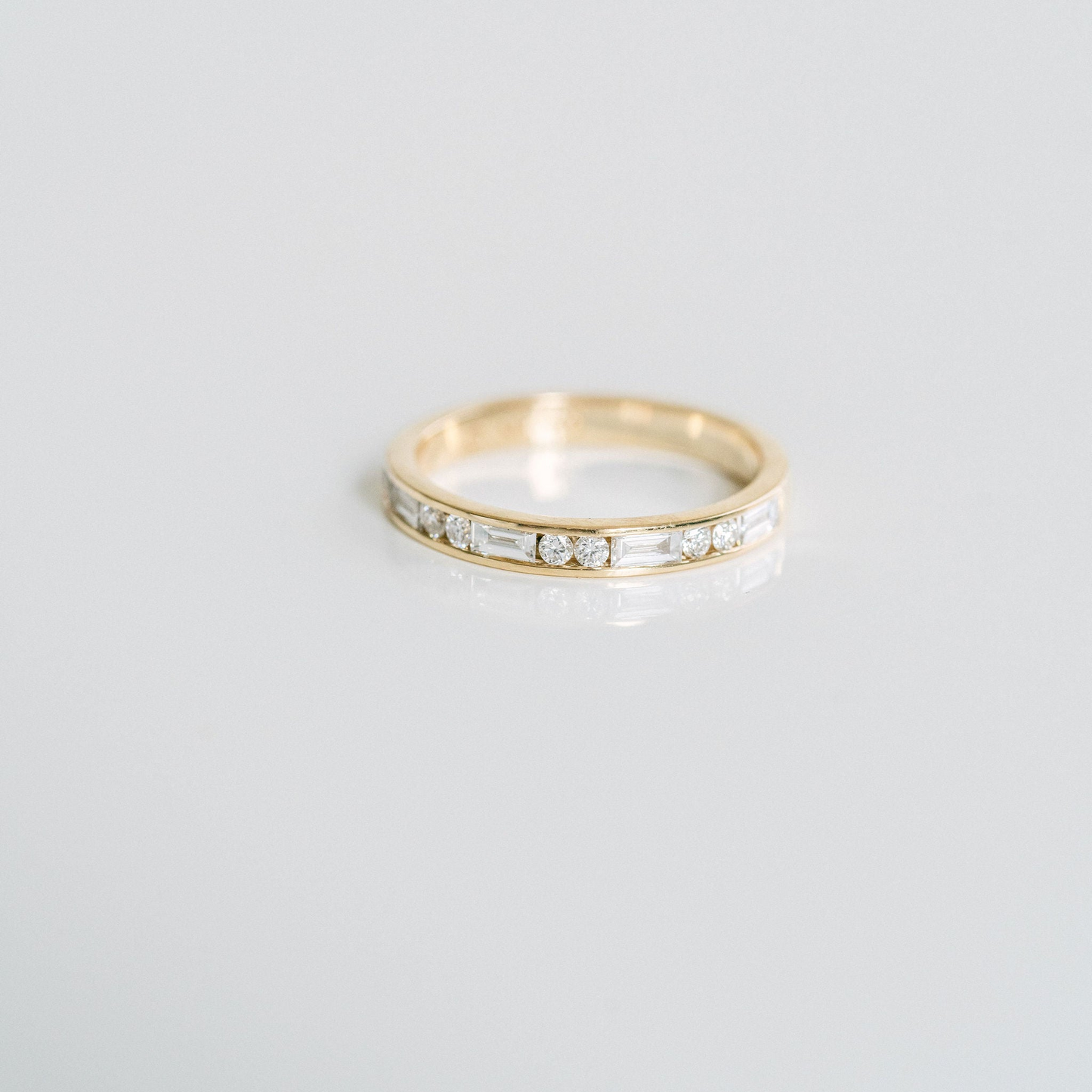 0.15 TCW Round Milgrain Lab Grown Diamond Wedding Band