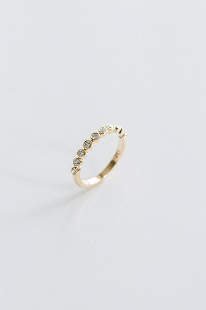 0.50 TCW Round Bezel Lab Grown Diamond Wedding Band