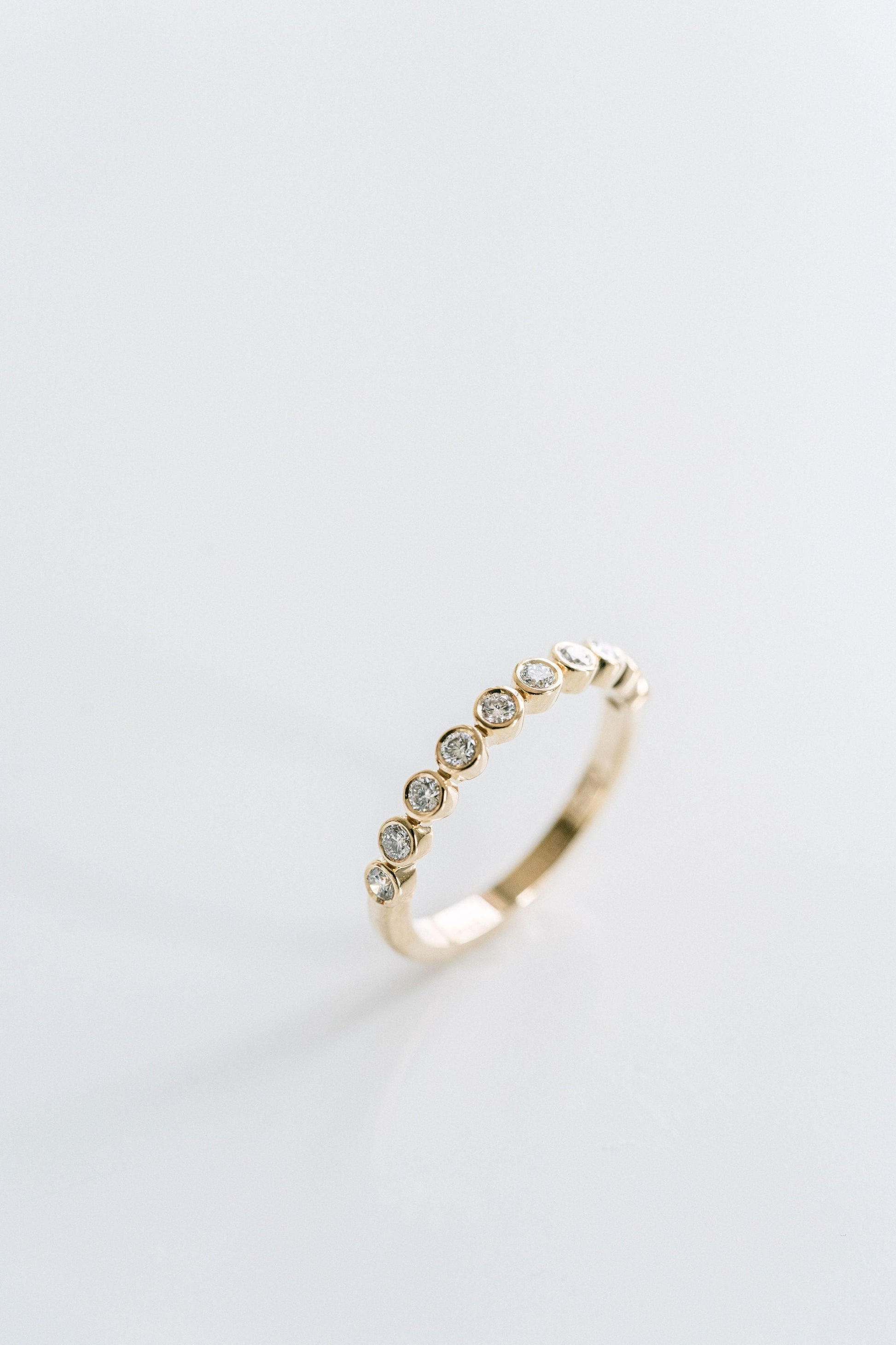 0.15 TCW Round Milgrain Lab Grown Diamond Wedding Band