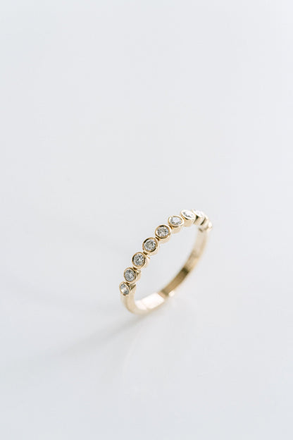 0.50 TCW Round Bezel Lab Grown Diamond Wedding Band