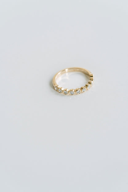 0.50 TCW Round Bezel Lab Grown Diamond Wedding Band