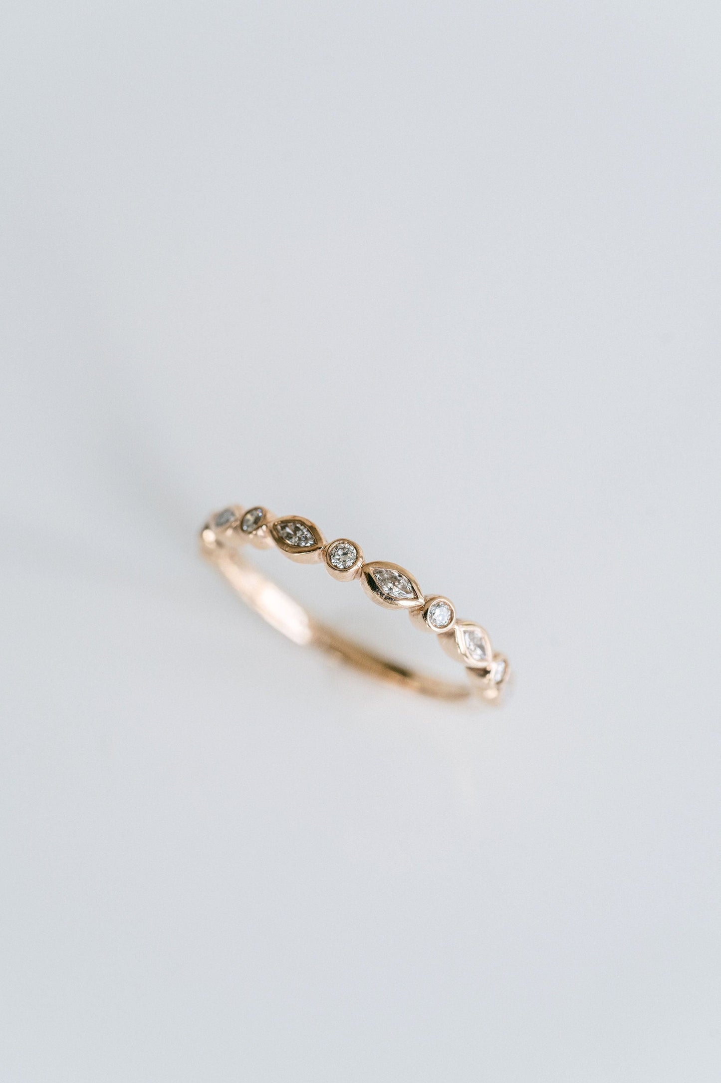 0.15 TCW Round Milgrain Lab Grown Diamond Wedding Band
