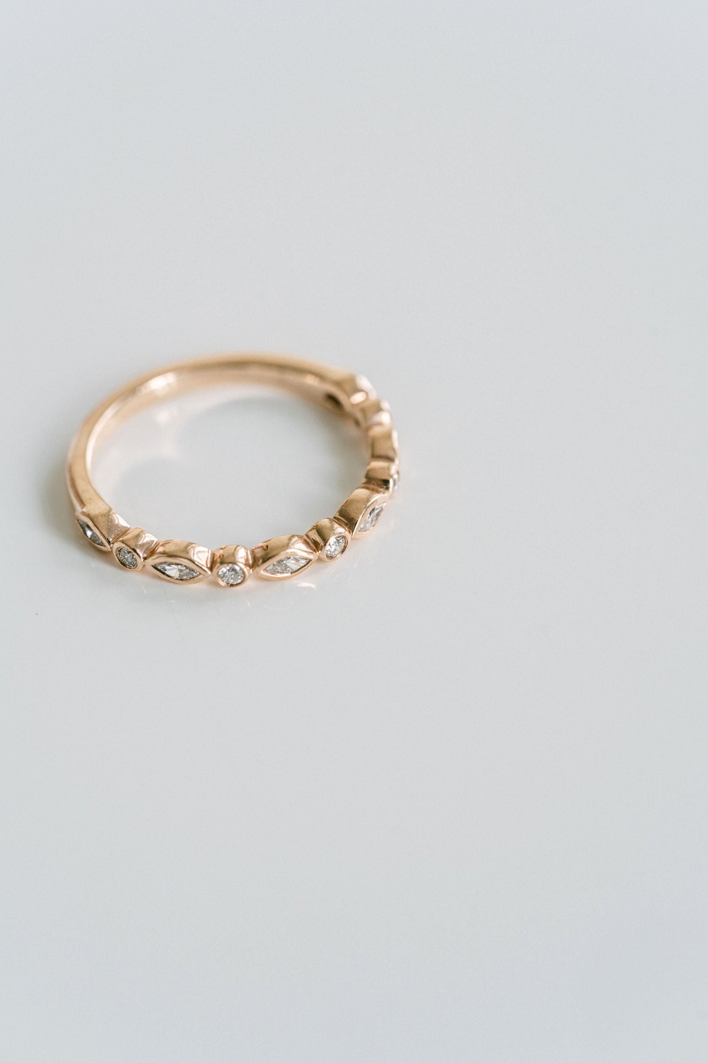 0.15 TCW Round Milgrain Lab Grown Diamond Wedding Band
