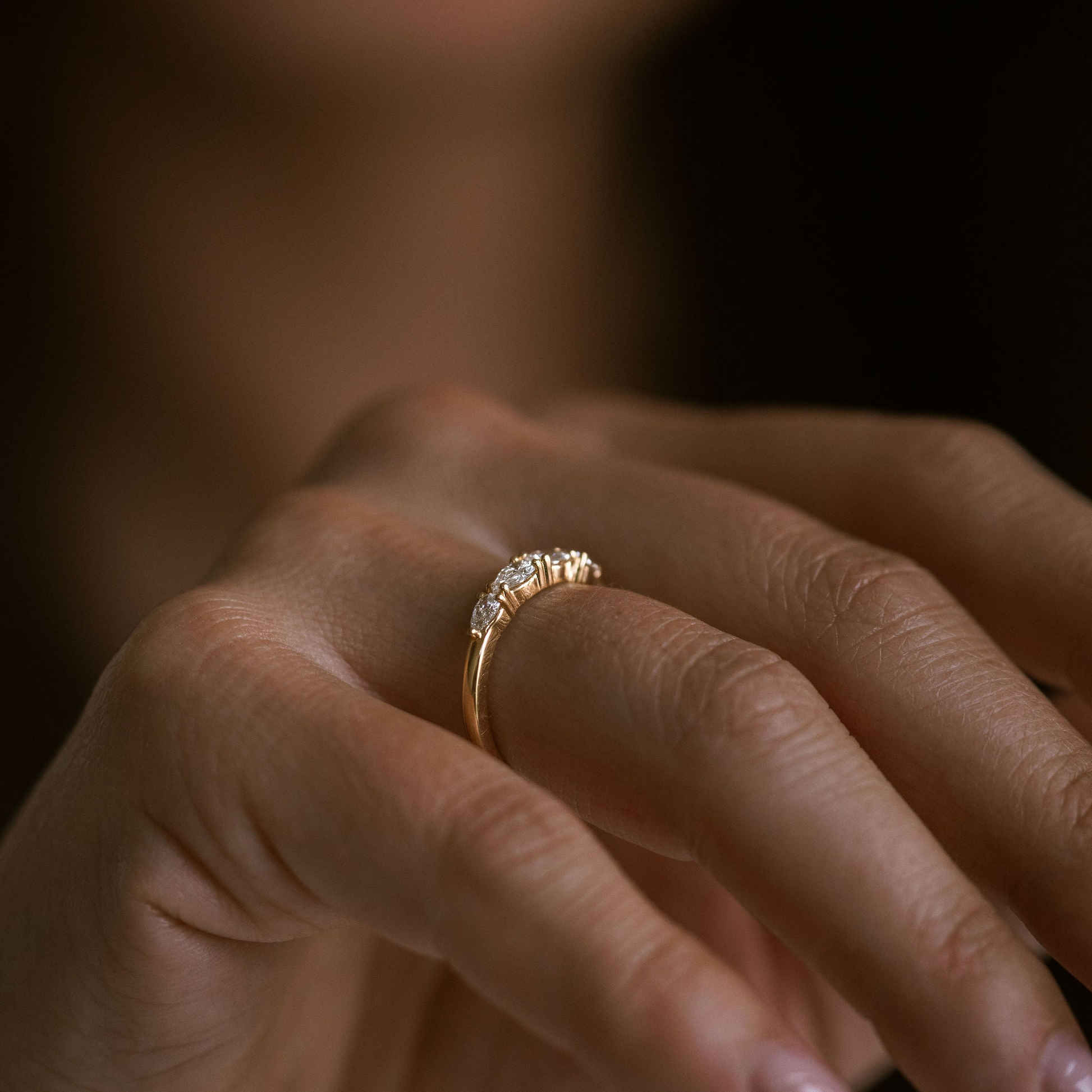 0.15 TCW Round Milgrain Lab Grown Diamond Wedding Band