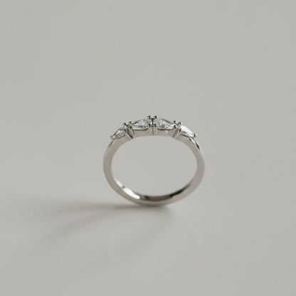 0.50 TCW Pear Half Eternity Lab Grown Diamond Wedding Band