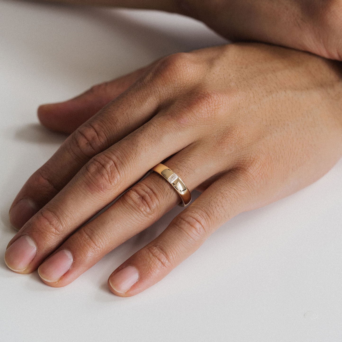 0.15 TCW Round Milgrain Lab Grown Diamond Wedding Band