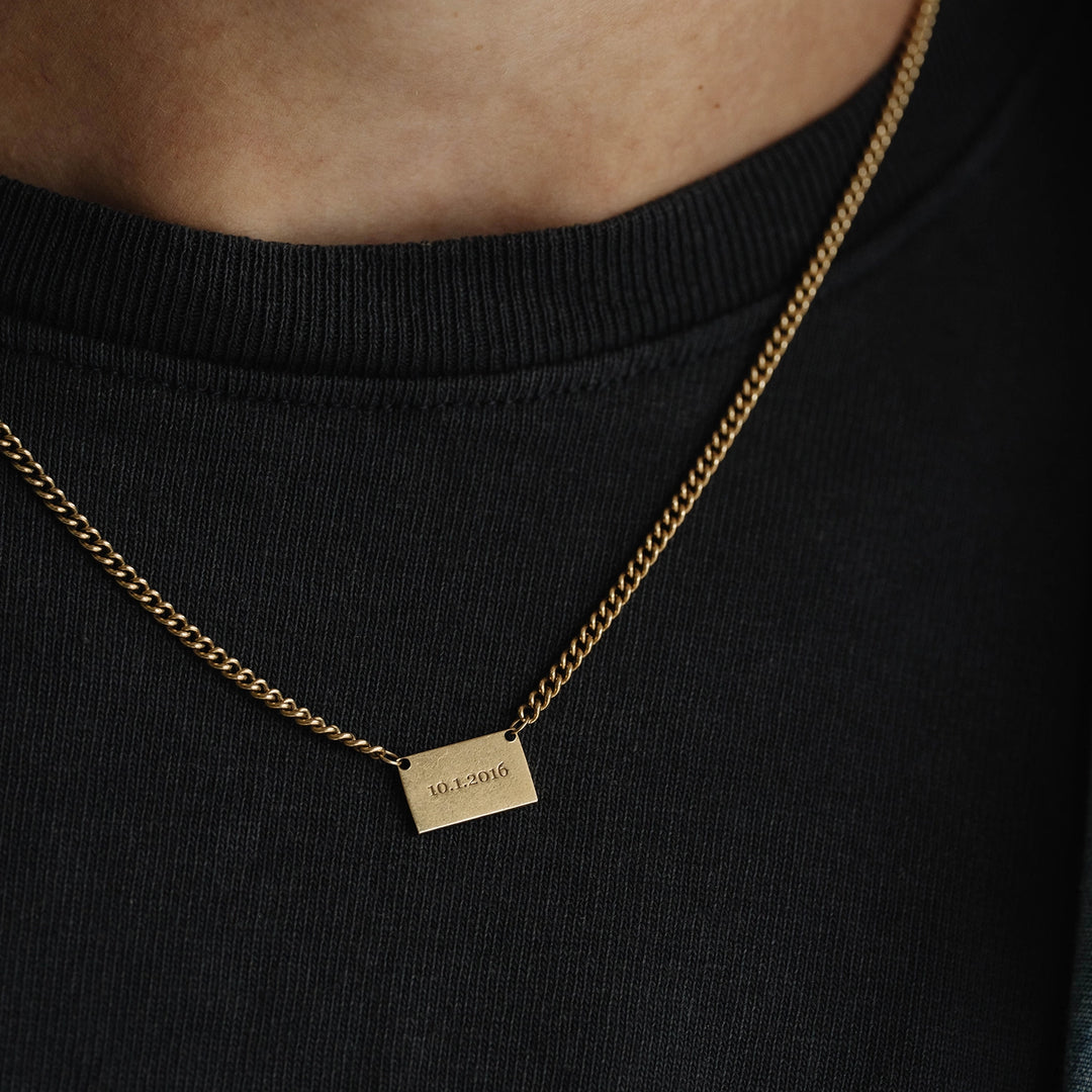 Engravable Bar Necklace