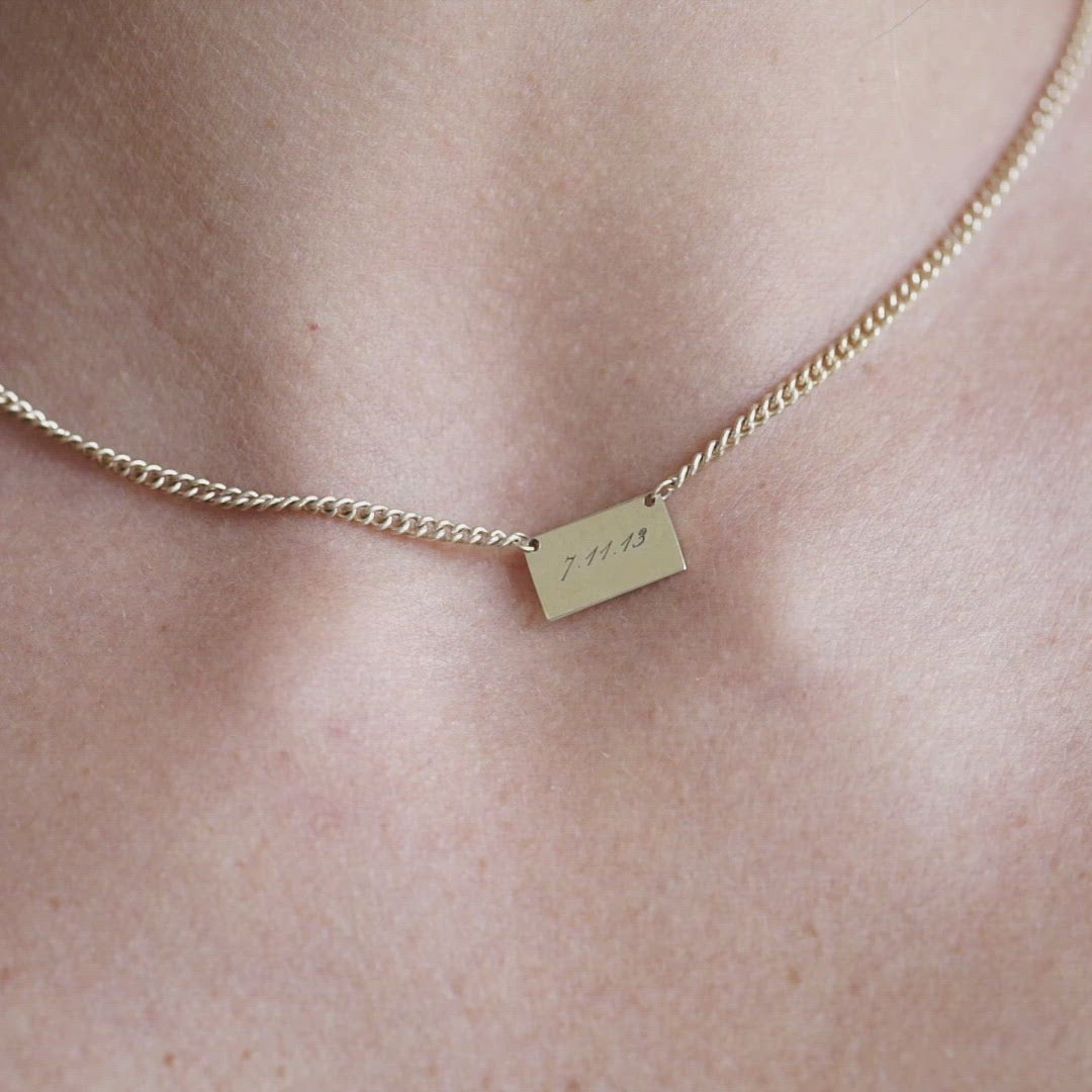 Engravable Bar Necklace