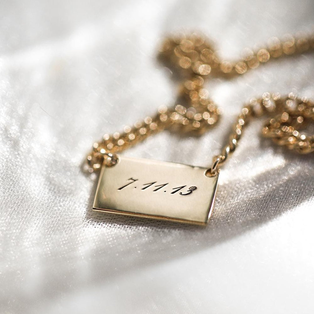 Engravable Bar Necklace