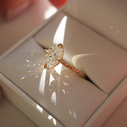 1.5 CT Oval Solitaire Lab Grown Diamond Engagement Ring