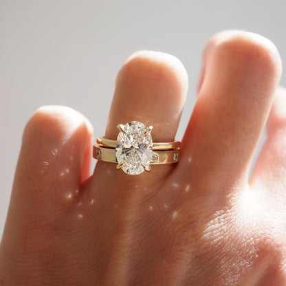 0.04 TCW Round Channel Setting Lab Grown Diamond Wedding Band