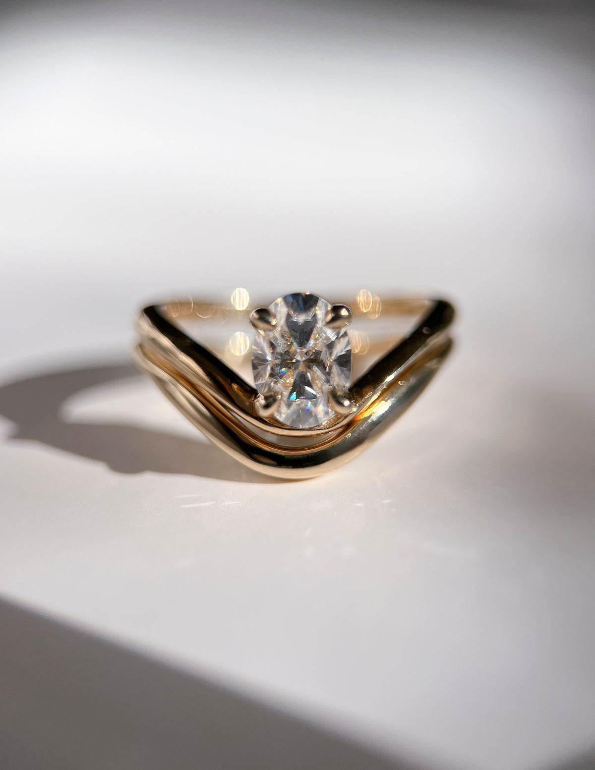 1.0 CT Oval Cut Lab Grown Diamond Solitaire Engagement Ring