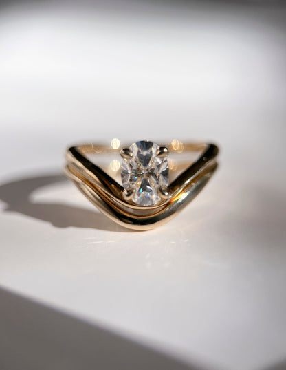 1.0 CT Oval Cut Lab Grown Diamond Solitaire Engagement Ring