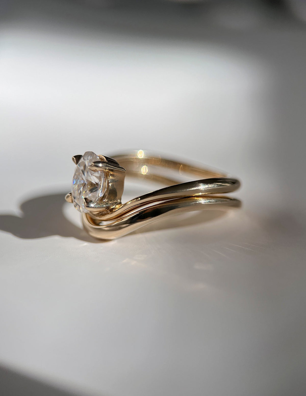 1.0 CT Oval Cut Lab Grown Diamond Solitaire Engagement Ring