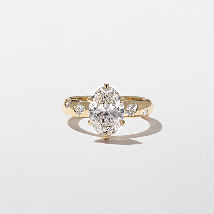 2 CT Round Halo & Pave Lab Grown Diamond Engagement Ring