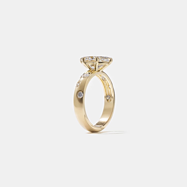 2 CT Round Halo & Pave Lab Grown Diamond Engagement Ring