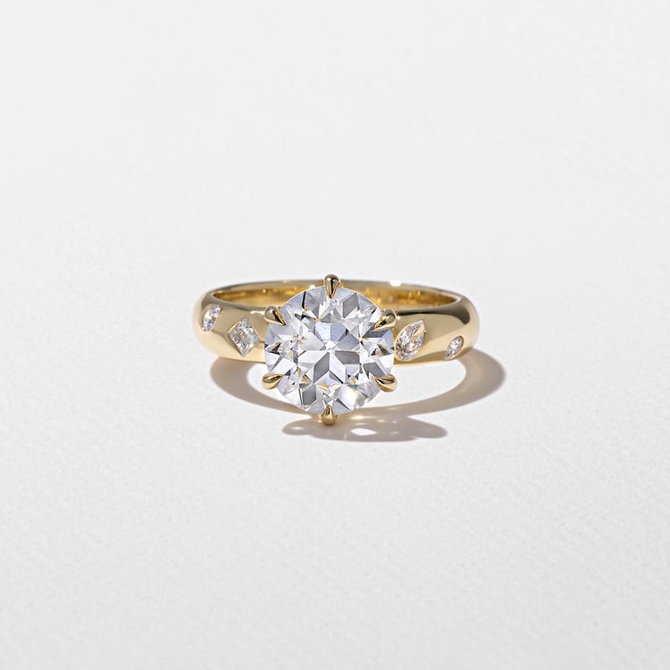 2 CT Round Halo & Pave Lab Grown Diamond Engagement Ring