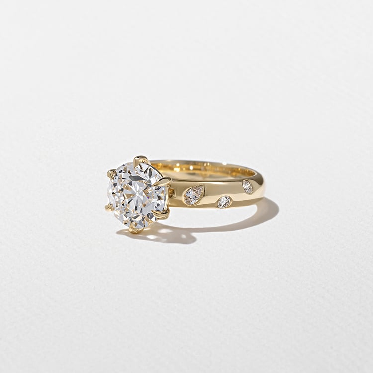 2 CT Round Halo & Pave Lab Grown Diamond Engagement Ring