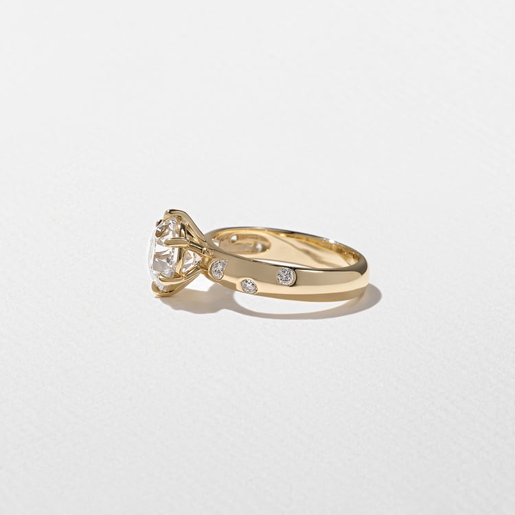 2 CT Round Halo & Pave Lab Grown Diamond Engagement Ring