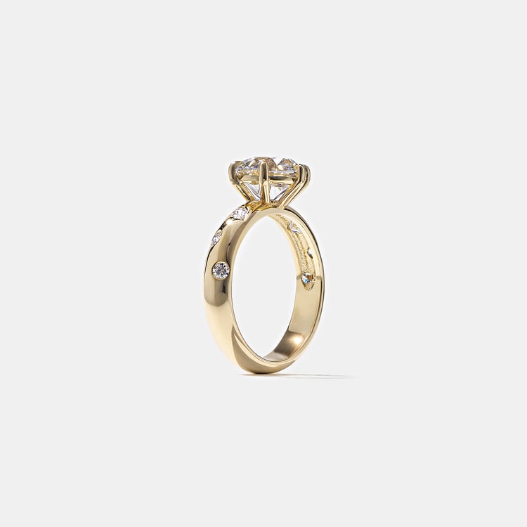 2 CT Round Halo & Pave Lab Grown Diamond Engagement Ring