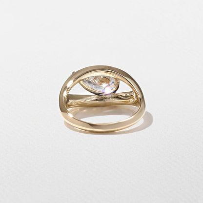 1.95 CT Pear Split Shank Lab Grown Diamond Engagement Ring