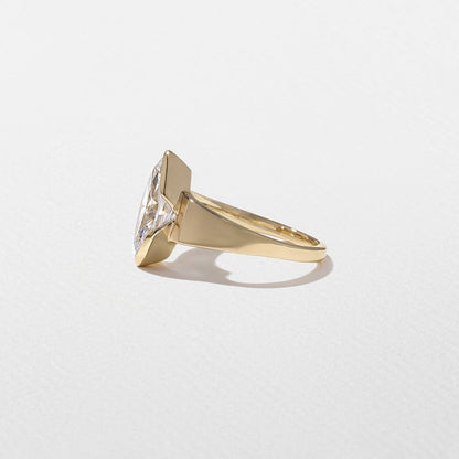 2.06 CT Marquise Bezel Lab Grown Diamond Engagement Ring