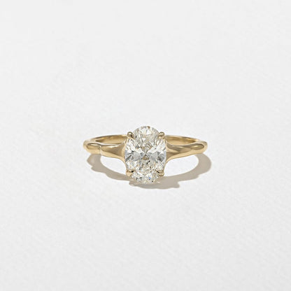 1.81 CT Oval Solitaire Lab Grown Diamond Engagement Ring