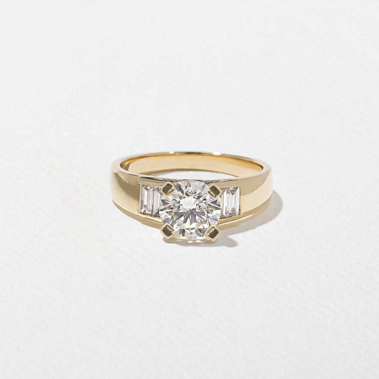 2 CT Round Halo & Pave Lab Grown Diamond Engagement Ring