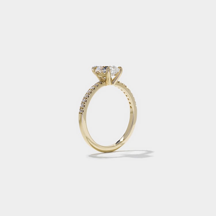 2 CT Round Halo & Pave Lab Grown Diamond Engagement Ring