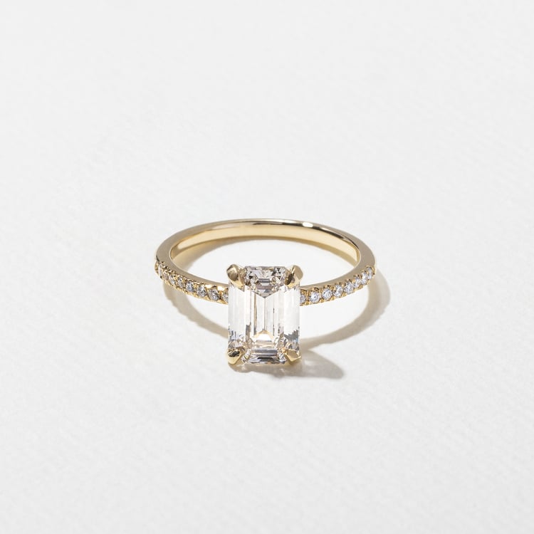 2 CT Round Halo & Pave Lab Grown Diamond Engagement Ring