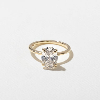 2.04 CT Oval Solitaire Lab Grown Diamond Engagement Ring