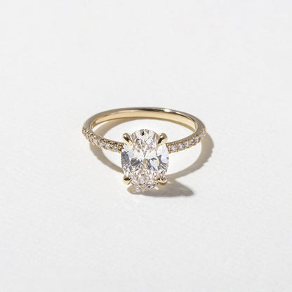2.08 CT Oval Pavé Lab Grown Diamond Engagement Ring