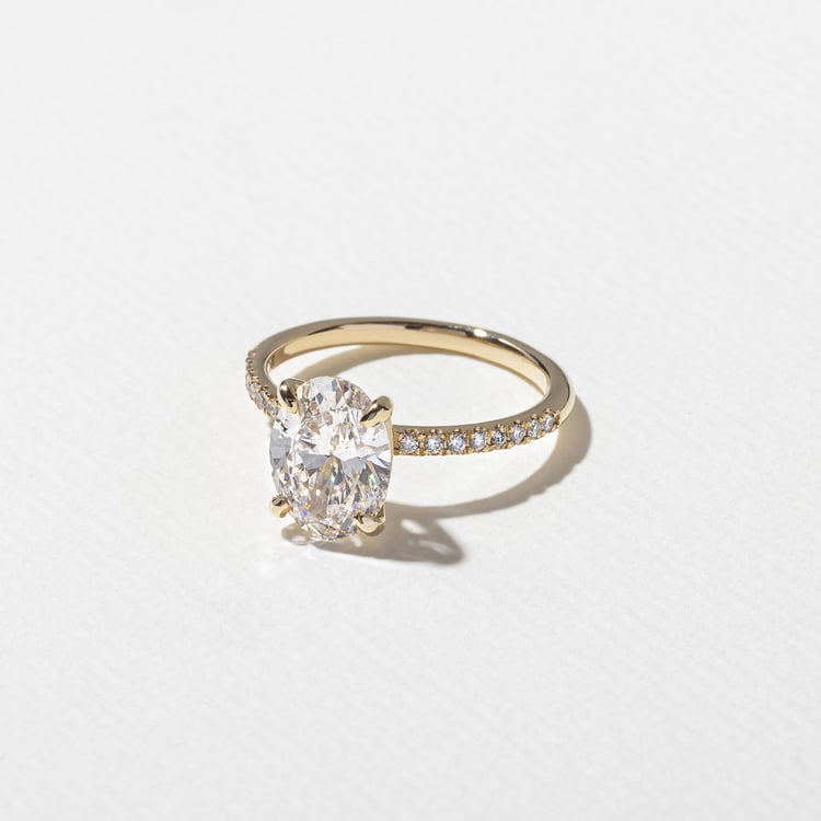 2 CT Round Halo & Pave Lab Grown Diamond Engagement Ring