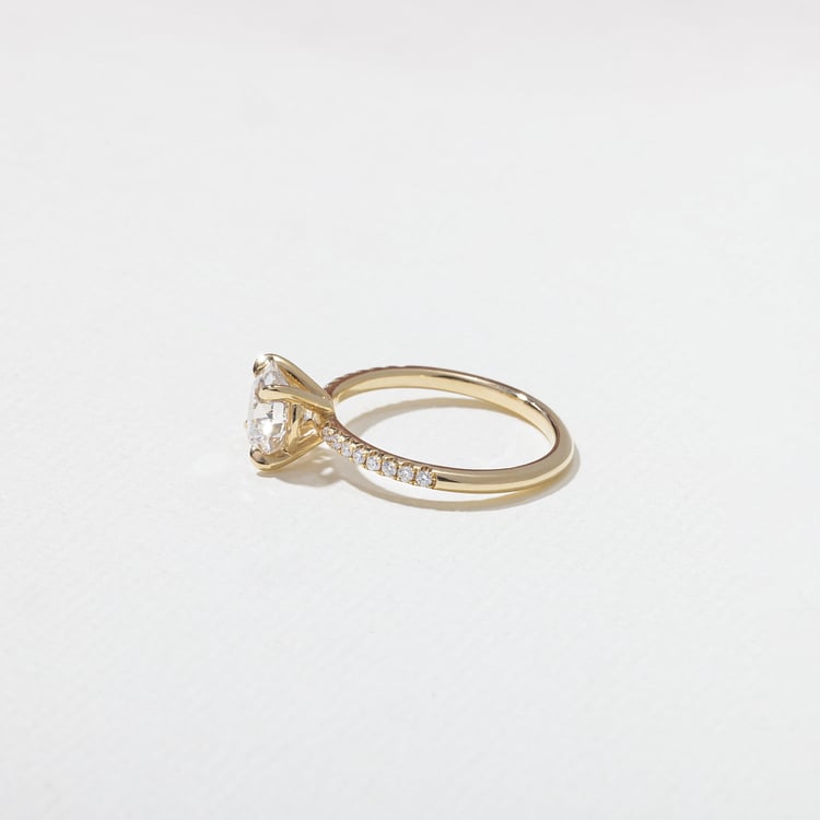2 CT Round Halo & Pave Lab Grown Diamond Engagement Ring