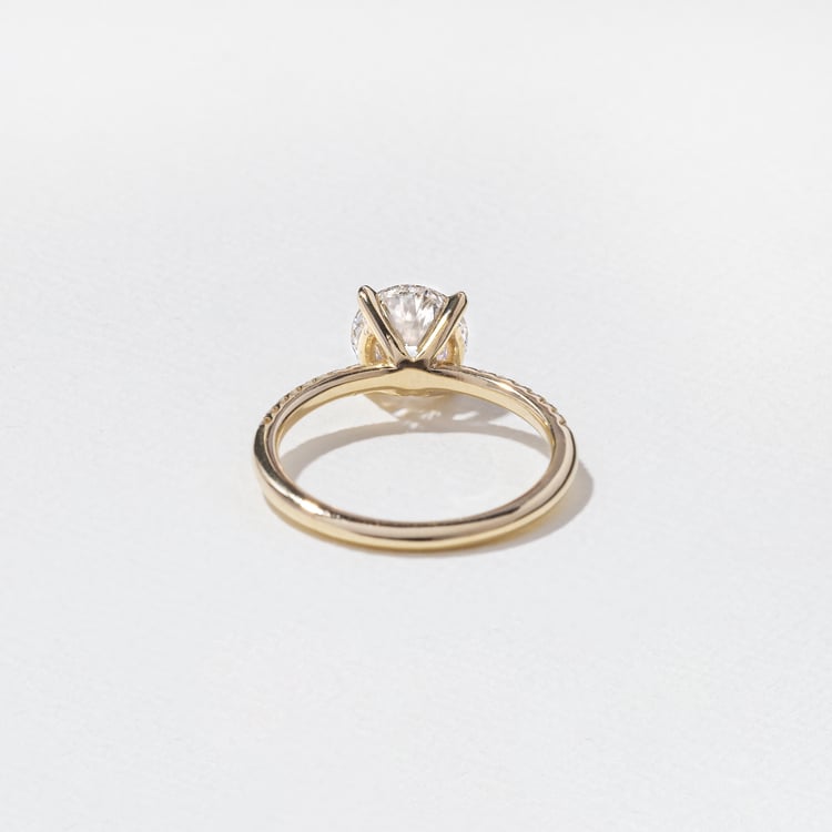 2 CT Round Halo & Pave Lab Grown Diamond Engagement Ring