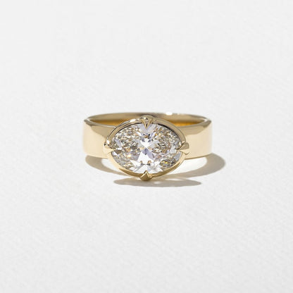 1.97 CT Oval Solitaire Lab Grown Diamond Engagement Ring