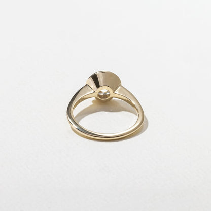 1.51 CT Round Bezel Solitaire Lab Grown Diamond Engagement Ring