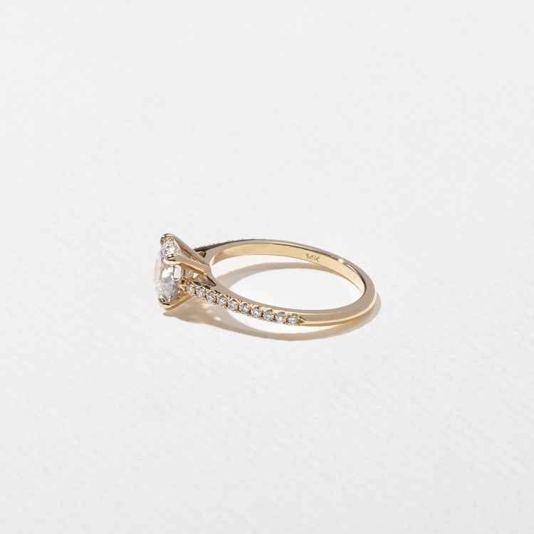 2 CT Round Halo & Pave Lab Grown Diamond Engagement Ring