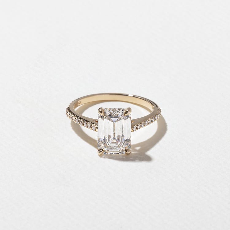 2 CT Round Halo & Pave Lab Grown Diamond Engagement Ring