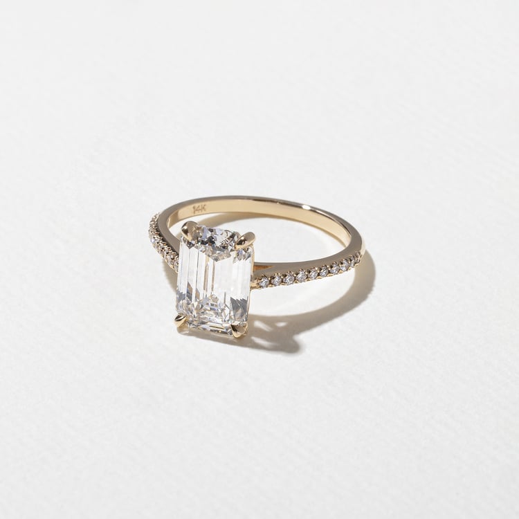 2 CT Round Halo & Pave Lab Grown Diamond Engagement Ring
