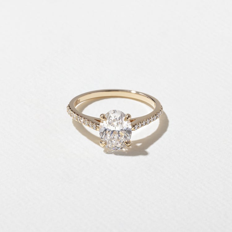 2 CT Round Halo & Pave Lab Grown Diamond Engagement Ring