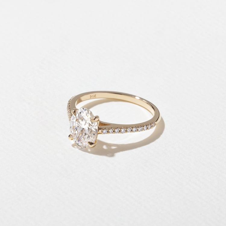 2 CT Round Halo & Pave Lab Grown Diamond Engagement Ring